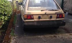 Make
Toyota
Model
Corolla
Year
1985
Colour
Gold
Trans
Automatic
'85 Toyota Corolla. Doesn't run currently. It's been a great work commuter until recently. Looking to have someone take it for parts , you have to tow it away . 150$ obo.