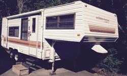 24.5 ft.
New fridge, new upholstery.
New 'Center Line' mag wheels and tires.
Lots of storage space.
Full bathroom.
All new safety certifications as completed by Toms RV in Langford, Oct./15.