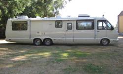 1988 Winnebago Elandon 37.5 foot. 67,587 miles. Gmc 454 drive line. New tires a few years ago, front and rear brakes replaced about 6000 miles ago. levelers , stainless steel wheel covers, still looks great. Large awning and window awnings