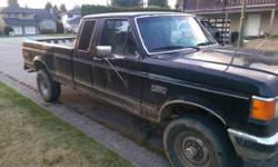 Make
Ford
Model
F-250
Year
1989
Colour
black
Trans
Manual
I bought this truck less than two years ago and have since replaced the main seal and all the brakes, and done a couple of oil changes. Has body rust, but good work truck as is.
Below is a write up