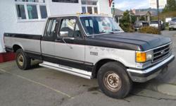 Make
Ford
Year
1989
Colour
Black & Sliver
Trans
Automatic
kms
174000
Serious Ford F250 Workhorse Ready to pull !
This truck has a 7.5L V8 That sounds beautiful !
It runs really good, starts better than my daily driver.
It will pull just about anything. It