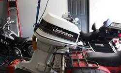 Boat motor in great condition. 1990 Johnson. Used a few times / summer. Controls, powertrim, oil injected, can be seen running. 90 hp. $1950.00 Email or call 519-869-4858
 
I've been offered some very low offers. Definitley not interested. I can wait