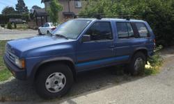 Make
Nissan
Colour
Blue
Trans
Automatic
kms
310000
Solid 4x4, Needs water pump replaced, other than that runs and drives just fine, 4x4 works, interior and paint is in good shape. Has new BF Goodrich all terrain tires (31s). Has been in the family since
