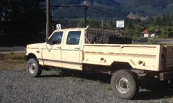Make
Ford
Model
F-350
Year
1992
Colour
Beige
kms
150000
Trans
Automatic
F350 great I used it for a wood truck for the last 10 years but not doing wood as often as I used to. Tons of new parts to much to list