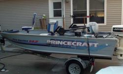 This has been a great little fishing boat for me for the last 4 years, but it is time to go bigger to fish bigger water.  Its in great overall condition with some scratches due to 18 years of use.  No deep scratches all are just in the paint.  I have used