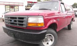 Make
Ford
Model
F-150
Year
1995
Colour
Red
kms
203000
Trans
Manual
great Ford f150 work truck.
it has all new belts, new brakes all around
and recent tune up. runs great.
has 4.9 liter inline 6 cyliner motor
and 5 speed manual transmission.
has 4x4 and