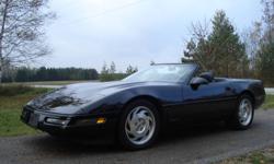 1996 chevrolet corvette C4 convertible. California car, imported last year. Absolutely beautiful. Black exterior, black top and black leather interior. 350-300hp; automatic. No room to store. Selling certified.