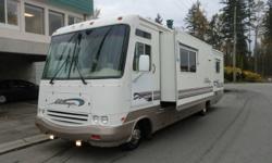 1998 DAMON CHALLENGER 330
34FT CLASS A MOTORHOME W/ SLIDE-OUT
**ONLY 18,422 MILES**
 
THIS BEAUTIFUL 34'8" CLASS A MOTORHOME HAS ONLY ONLY 18,422 MILES ON A FORD CHASSIS 7.5L (460) V8.  IT COMES WITH A REAR ISLAND QUEEN BED, 3PC BATH (WITH BATHTUB & GLASS