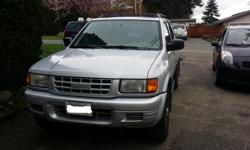 Make
Isuzu
Model
Rodeo
Year
1998
Colour
Silver
kms
280000
Trans
Automatic
Selling my Rodeo to upgrade to something newer. I've had it for about a year and the only trouble it caused was a dirty mass air flow sensor which I took apart and cleaned