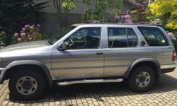 Make
Nissan
Model
Pathfinder
Year
1998
Colour
Grey
kms
189000
Trans
Automatic
-Grey exterior
-Grey cloth interior
-Approx. 189,000 km
-4X4
-3.3L V6 SOHC 12 valve engine
-Automatic
-independent front & rear suspension
-80L fuel tank capacity
-seats 5
