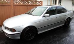 Make
BMW
Model
528i
Colour
silver
Trans
Automatic
2nd owner, excellent condtion, all maintenance done with records, updated headlights, Alpine Stereo with sub, 2 amps,
K&N air filter, Touren TR60 18" rims, lowering springs professionally installed, Active