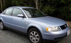 Make
Volkswagen
Model
Passat Sedan
Year
1999
Colour
blue
kms
270000
Trans
Automatic
1999 Volkswagen Passat, 4 door, 4 cylinder 2.0 V Turbo , Automatic with trip tronic , ice cold air condition, cruise control, AM,FM,Cass with 6 pack CD disk , clean