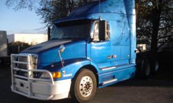 1999 VOLVO VNL64T HEAVY-HAUL TRACTOR, 64" DELUXE SLEEPER, CUMMINS ENGINE; N14, 18 SPD TRANSMISSION; 460 / 1660 FT LBS HORSEPOWER, 12,000 / 46,000 AXLE(S), AIR RIDE SUSPENSION; 230"" WHEELBASE, OTHER IN COLOR, CLEAN,"GOOD RUNNER" WITH NEW CERTIFICATION!