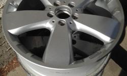 Set of 3 19" Ronal Original Mercedes 5 spoke Rims for Mercedes models C, E, R, GLK, ML, and GL. Two rims are in perfect condition, while one rim has scratches and some curb rash. Email or SMS your offer. $150 obo per piece.