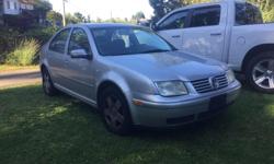 Make
Volkswagen
Model
Jetta
Year
2000
Colour
Silver
kms
200000
Trans
Manual
2000 VW Jetta 1.8t manual with 200000 km. Driver great. Peppy and good on gas. Cloth interior and ready for its new home. Has a rebuilt title but is ICBC cleared. New brake pads