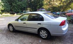 Make
Honda
Model
Civic Sedan
Year
2001
Colour
silver
kms
221651
Trans
Automatic
This car was my daily driver for about 4-5 months, I used it primarily to save fuel for this time being instead of driving my truck everywhere. It costs about $40 to fill and