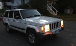 Make
Jeep
Model
Cherokee
Year
2001
Colour
White
kms
280
Trans
Automatic
Reliable daily driver. Has 70k on rebuilt 4.0 motor. Interior good, body in good shape aside from a few minor blemishes and cracks on two of the plastic bumper ends. Tow package, good