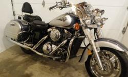 One Pristine condition Vulcan Nomad by Kawasaki ,one of the nicest packages out there in a cruiser V-twin.Comes equipped with all the nice  touring options.
1500cc V-twin liquid cooled
Touring windshield
Engine guard
Deluxe pass backrest
Full floorboards