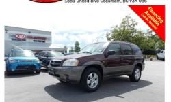 Trans
Automatic
This 2001 Mazda Tribute ES has alloy wheels, fog lights, roof rack, tinted rear windows, leather interior, power windows/locks/mirrors, sunroof, CD player, tape deck, A/C, AM/FM radio, rear defrost and more!!!
STK # 76029A
DEALER #31228