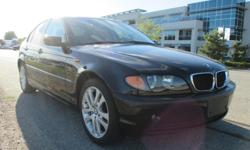 Trans
Automatic
2002 BMW 320i - BLACK ON BLACK
TRANSMISSION: AUTOMATIC
EXTERIOR COLOR: BLACK
INTERIOR COLOR: BLACK LEATHER
ENGINE: 2.2L
CYLINDERS: 4 CYLINDER
BODY: SEDAN
DRIVE: REAR WHEEL DRIVE
CONDITION: PRE-OWNED
109898 KMS
FINANCING AND LEASING