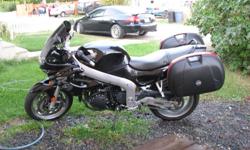 For sale mint 2002 Triumph Sprint RS 955i set up for sport touring.
-Givi hard luggage, with locks
-Genmar bar risers
-Manic Salamander bar end weights/ throttle lock
-Zero G dark tinted tall windshield
-Michelin pilot road dual compound tires (with less