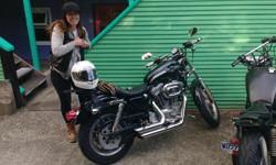 Harley Sportster 883 in excellent condition. Runs Great, needs nothing.
70xxx kms
Lady Ridden
Leo Vince Pipes
Aftermarket Bars
Includes Leather Saddlebags (Not shown)