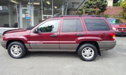 Make
Jeep
Model
Grand Cherokee
Year
2003
Colour
Red
kms
168000
Trans
Automatic
4.0L Inline 6 4 speed automatic 4x4
Solid live axle front and rear suspension
Front independent suspension
6 -way power driver seat
Rear ventilation ducts
Power door locks