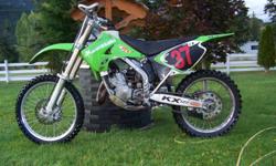 2003 KX125, well maintained, motor was completley rebuilt last summer 2010. Has not been raced. New front and rear tires, aftermarket larger fuel tank (stock tank also included) aftermarket pro circuit pipe with a fmf silencer, bark busters, new clutch
