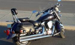 This bike is royal purple and black it is in excellent condition, has after market and original pipes for it, K&N filter and cruise control.
 
 
For more information call Rick at (306) 221-7585