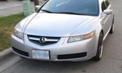 Make
Acura
Model
TL
Year
2004
Colour
Silver
kms
131000
For sale by owner is a 2004 Acura TL in a bright silver with a black leather interior. This daily driver is in excellent condition with 131,000 km. The vehicle has been well maintained and servicing