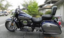 $6999.00 
      ****EXCELLENT CONDITION ****
2004 Vulcan Nomad 1500.  Color Blue / Silver.
Bike now has Mustang seat, Vance & Hines Dual Bagger Pipes , Kuryakin grips and highway pegs.  Stock seat and exhaust also avail.
Please call Don @ 778-772-4296