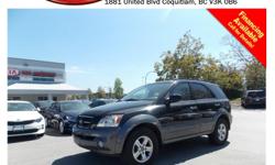 Trans
Automatic
2004 Kia Sorento EX has alloy wheels, fog lights, roof rack, tinted rear windows, leather interior, power mirrors/windows/locks/seats, sunroof, steering wheel controls, dual control heated seats, A/C, rear defrost, tape deck, CD player and