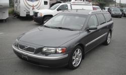 Make
Volvo
Model
V70
Year
2004
Colour
Grey
kms
190628
Price: $4,860
Stock Number: BC0027614
Interior Colour: Black
Cylinders: 5
Fuel: Gasoline
2004 Volvo V70 2.5T Wagon, 2.5L, 5 cylinder, 4 door, automatic, FWD, 4-Wheel AB, cruise control, air