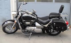 2005 Suzuki Boulevard C50 Cruiser
VERY clean bike with low mileage!
805cc VTwin with great, smooth power delivery.
Bike has a few extras!
-Crash bars
-Rear cargo rack
-Passenger back rest
-Leather side bags
You have to come and check this out! Come and