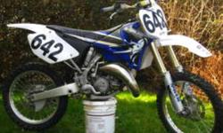2005 Yamaha Yz125 in excellent condition, never raced only trail ridden, fresh rebuild, fresh fluids, new back tire, always maintained. Has fmf gold series pipe and fmf turbine core 2 silencer, gold protaper bars with protaper pad, skin graphics, gripper