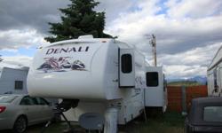 2006 DENALI 5TH WHEEL. 31 ft.
It was parked at Kookanusa Lake for 3 years.  Two slides, living room & bedroom. 2 TV's,  Large living space, pull out couch.  Lots of cupboards and storage basement. Asking $24900.00  OBO.  250-489-3113. To view we are in