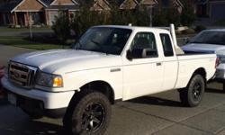 Make
Ford
Model
Ranger
Year
2006
Colour
White
kms
166000
Trans
Manual
*price reduced
Has a 3 inch lift on 31 duratracs in decent shape. Pioneer deck, speakers, amp and 12" kicker sub. 4x4 works great and recently installed new extended shocks. Comes with