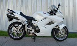 2006 Honda VFR800. $5899. White. V-Tec engine. Local bike with a clean title. Recent chain and sprockets as well as Michelin Pilot tires.
Included solo seat and centerstand.
Buy with confidence from a Genuine Dealership.
Contact ryan at Daytona