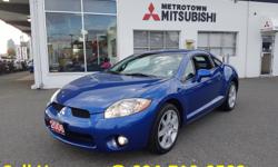 Make
Mitsubishi
Model
Eclipse
Year
2006
Colour
Blue
kms
107300
Trans
Manual
2008 MITSUBISHI ECLIPSE GT-P, 6 SPEED MANUAL, FULLY LOADED.
The car has never involved into any accident and it is a local BC vehicle
It is in excellent condition, and the car has