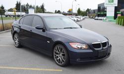 Make
BMW
Model
323i
Year
2007
Colour
Dark Blue
kms
108444
2007 BMW 323I with RIMS!
low km 108444
lowest price dependable car!
Call James anytime to schedule a time to test drive