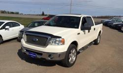 Make
Ford
Model
F-150
Year
2007
Colour
WHITE
kms
186000
Trans
Automatic
2007 Ford F-150 Lariat 4WD SuperCrew
8 Cylinder Engine 5.4L/330
186,000 KM
A1 AUTO SALES
3925 Route 1A
Travellers Rest
Summerside P.E
call Ridvan
902-439-0915
FINANCING Start at 4.99