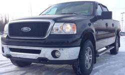 Make
Ford
Model
F-150 SuperCrew
Year
2007
Colour
Black
kms
75448
Trans
Automatic
This beast has got low km's, a 5.4L 8 Cylinder and 4x4, what more could you ask for?
The interior is a tan colour with cloth seats which are extremely comfortable.
Need