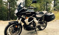 2007 Kawasaki Versys 650 for sale. Great bike for sport touring or change out the tires for an adventure bike. Bike is in great shape with low mileage (9,700 km). After market gel seat, oversized windshield, and quick attach Givi hard saddle bags. Tires
