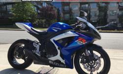 2007 Suzuki GSX-R750 Sport Motorcycle * Great price! * $4999.
This is a BC bike with a clean title. Carproof report available. On a scale of 1-10, this bike is an easy 7. No crash damage, just tip over marks and blemishes normal on a 9 year old bike...