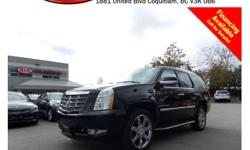 Trans
Automatic
2008 Cadillac Escalade with alloy wheels, fog lights, tinted rear windows, running boards, roof rack, leather interior, power locks/windows/mirrors/seats, sunroof, steering wheel media controls, backup camera, Bluetooth, dual control