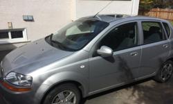 Make
Chevrolet
Model
Aveo5
Year
2008
Colour
Silver/Grey
kms
134000
Trans
Automatic
Hello. I have a 2008 Chevy Aveo 5 for sale. It was my mom's and she gave it to me to make a bit of cash for school. The engine sounds great and the body is in good