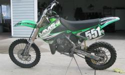 Hey guys, I have a 2008 Kawasaki KX 85 for sale. I am selling this great bike because I need money for my new mountain bike. The engine was just rebuilt and has not been ridden since and I have the piston and parts to prove this. The engine has a big bore