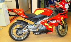 2009 APRILIA RS 125 GP RACE BIKE. THIS IS NEW AND VERY TRICK BIKE. WE AT RIVERCITY CYCLE.COM IN KAMLOOPS HAVE TWO OF THESE COOL BIKES FOR SALE. REG PRICE IS $6599. NOW $4655. NO DICKER PRICE..( BELOW OUR COST )
PLEASE NOTE THIS BIKE IS NOT STREET LEGAL.