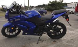 Beautiful bike, great for a beginner. I love the thing but it is time for me to get a bigger bike. 10XXX km (Still commuting on bike until sold).
The previous owner dropped the bike while stationary and popped the signal light through the fairing and