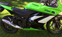 Great condition Ninja 250R Special Edition. One Owner, never dropped. Well maintained, paint looks brand new! Always stored in heated space. Brand new tires not even used yet. Upgrades includes Oshimira full exhaust system and K & N High flow air filter.